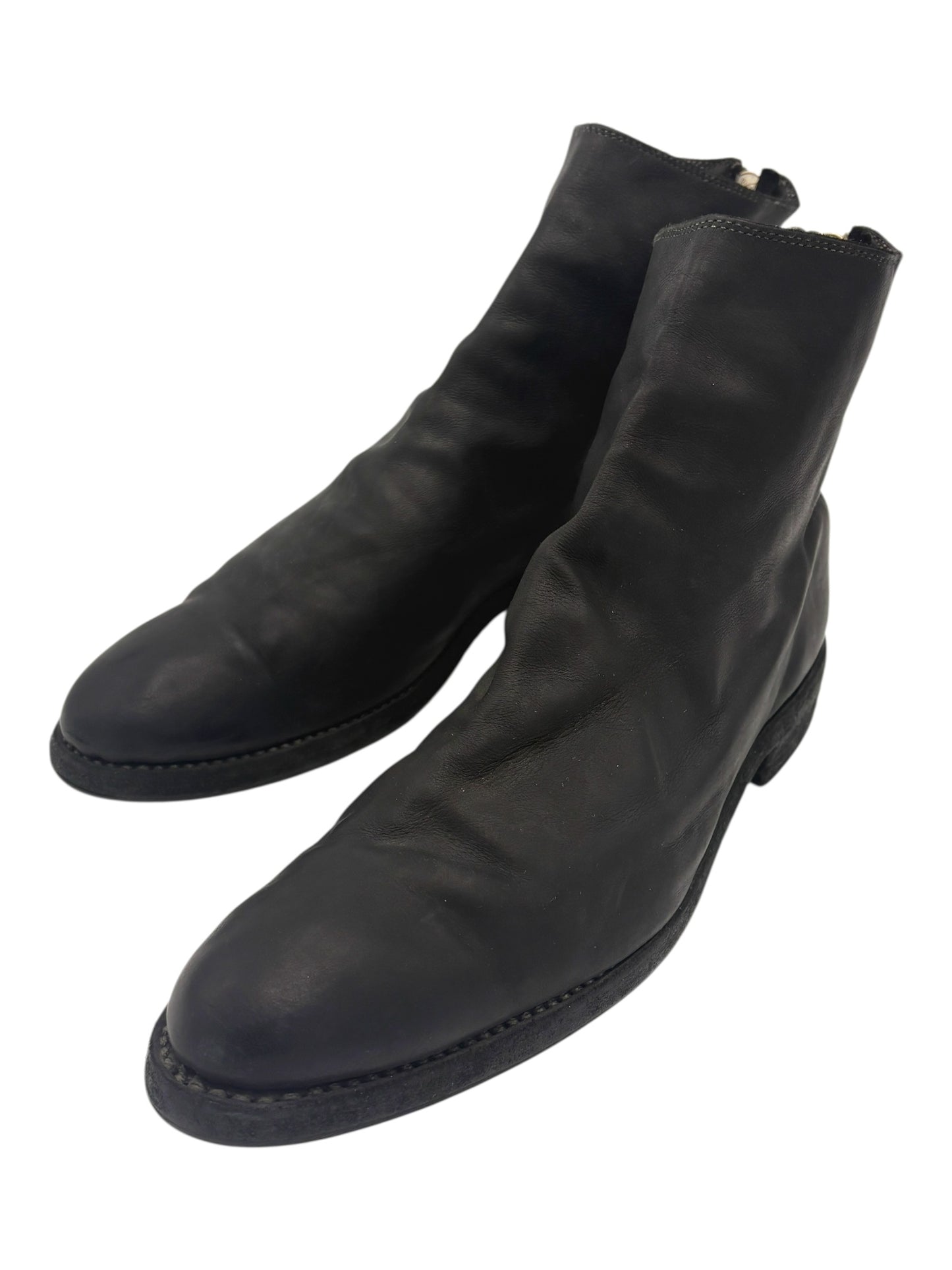Guidi Black Calf Leather OX08A Backzip Boots EU 45