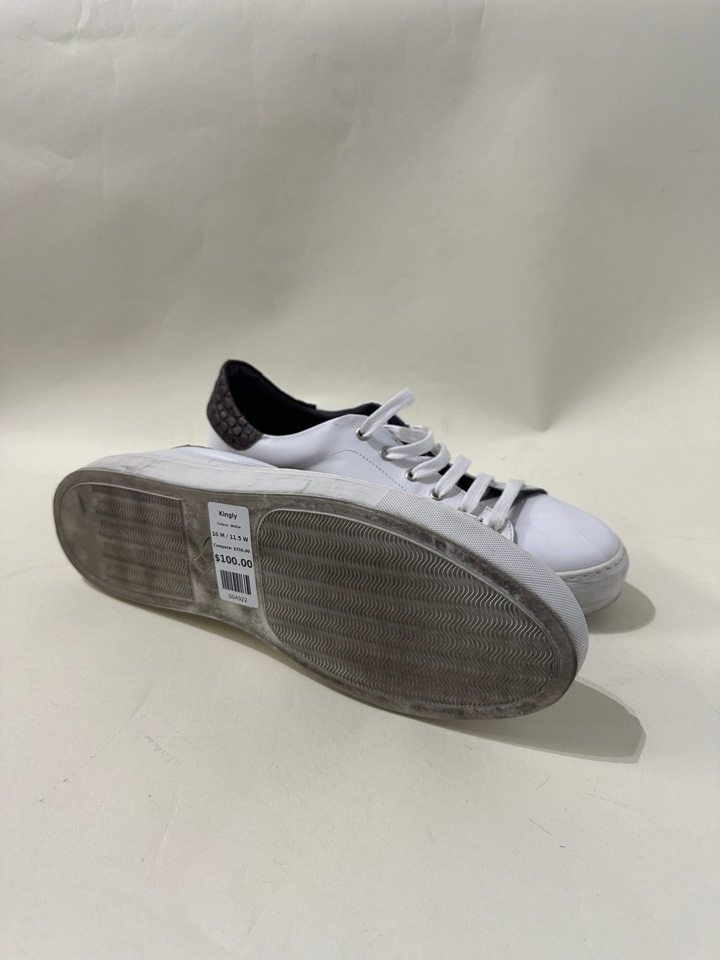 Kingly White Leather Dressy Sneakers 10 M / 11.5 W
