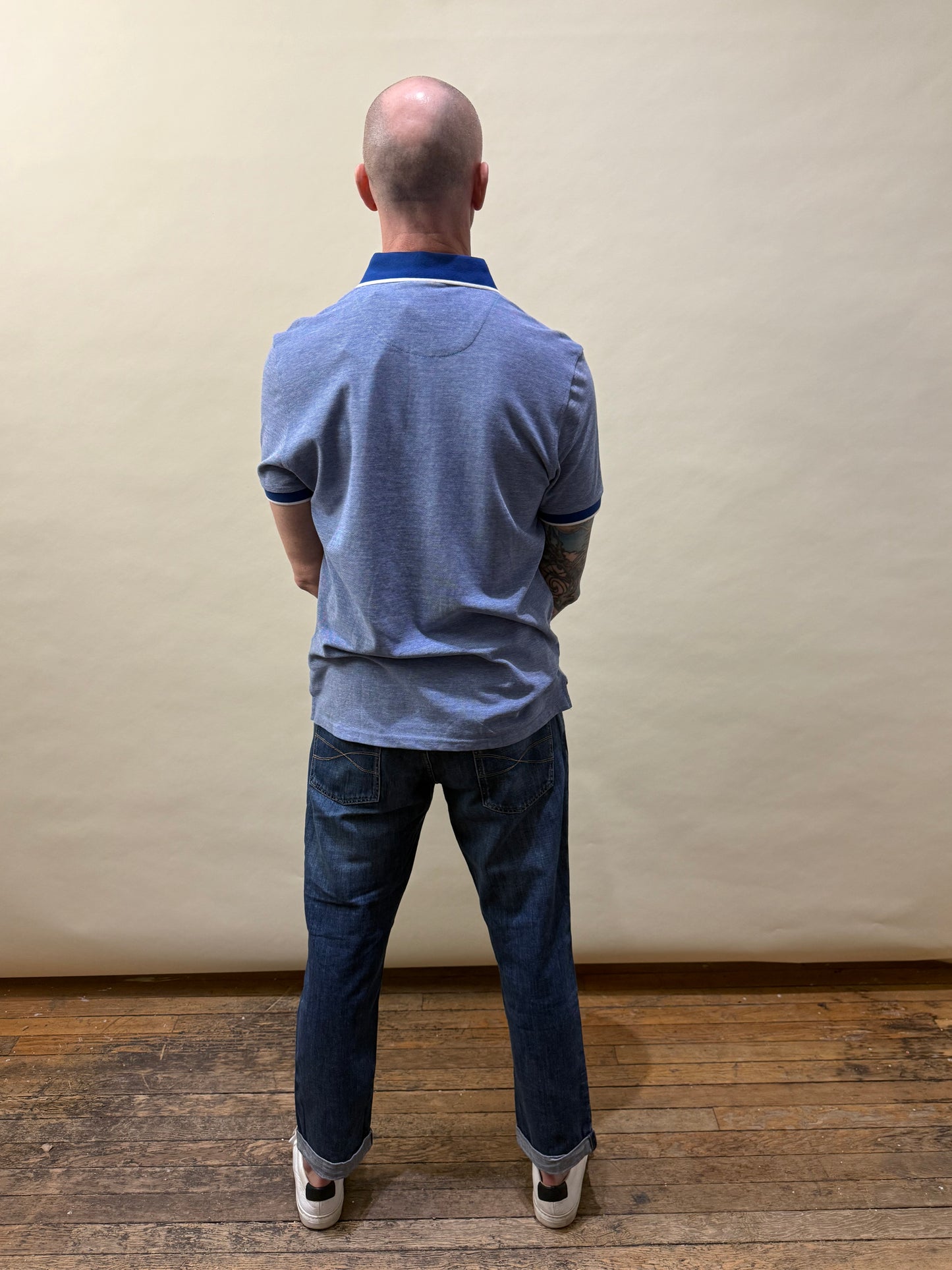 Givenchy Blue Cotton SS Polo Shirt Large - L