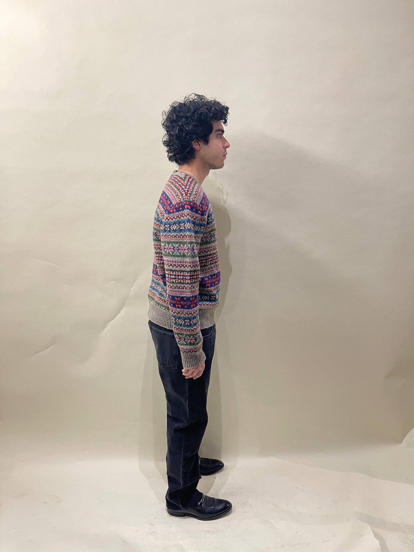 Polo Ralph Lauren Multicolour Fair Isle Wool Blend Crewneck Sweater Large - L