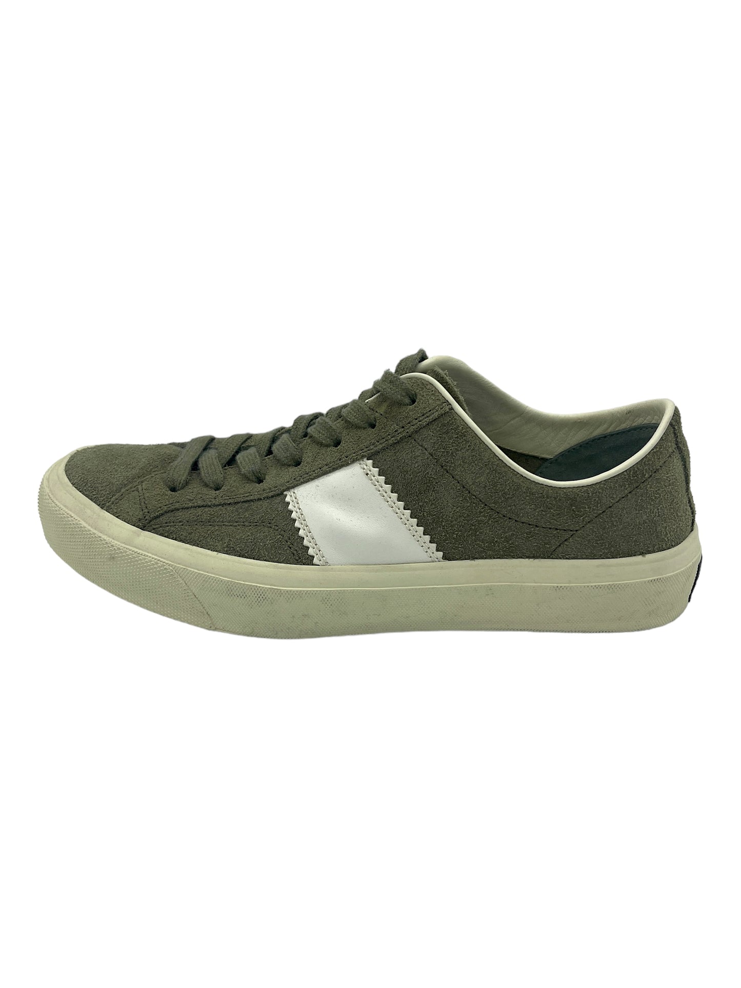 Tom Ford Green Suede Cambridge Lace Up Sneaker