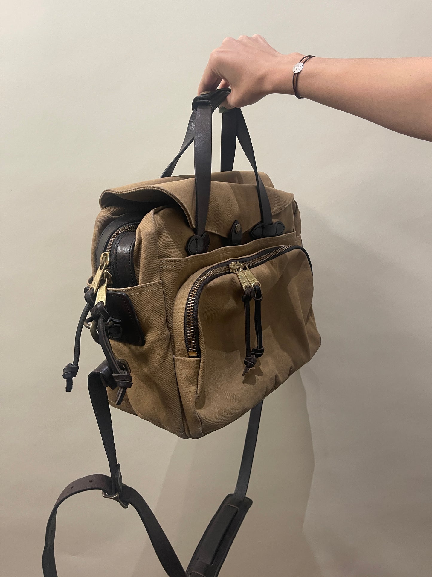 Filson Tan Rugged Twill Padded Computer Bag