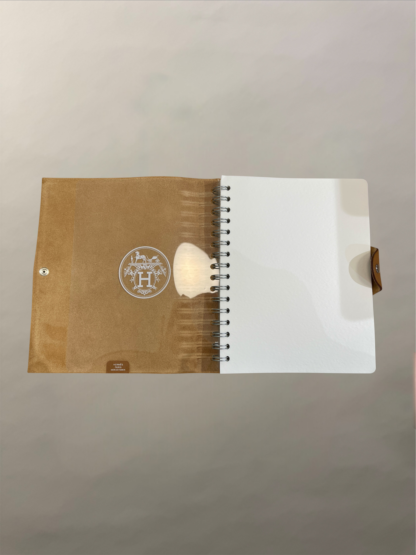 Hermes Light Brown Togo Calfskin Ulysse Notebook