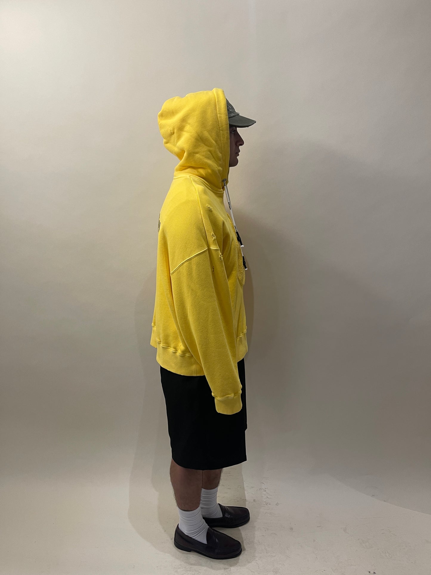 Palm Angels Yellow Chenille Teddy Patch Hoodie Extra Large - XL