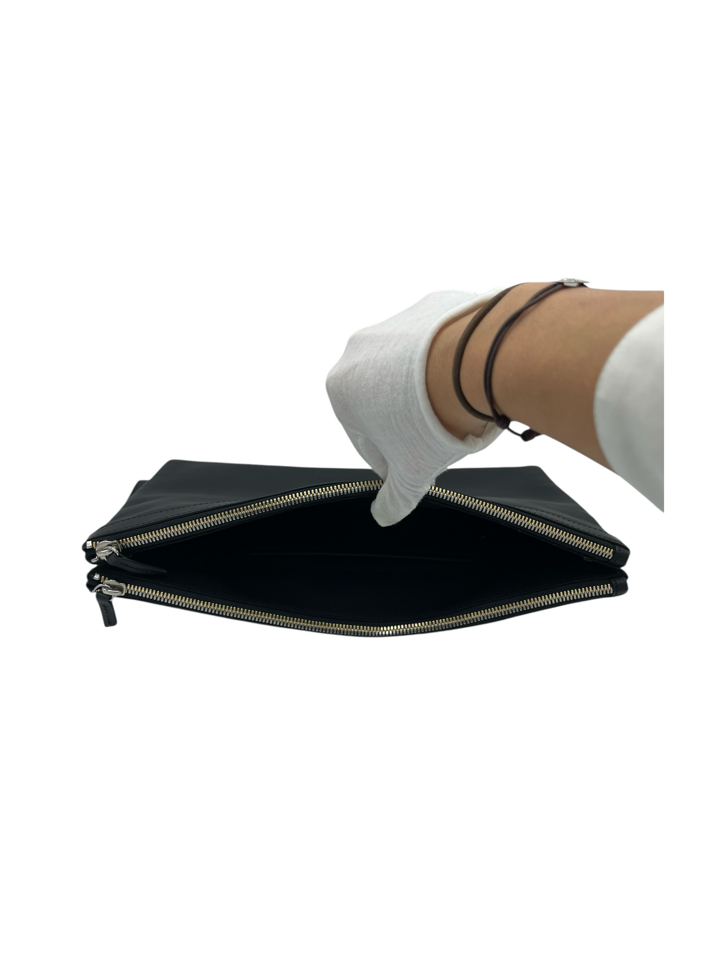Want Les Essentiels Black Leather Foldable Large Clutch