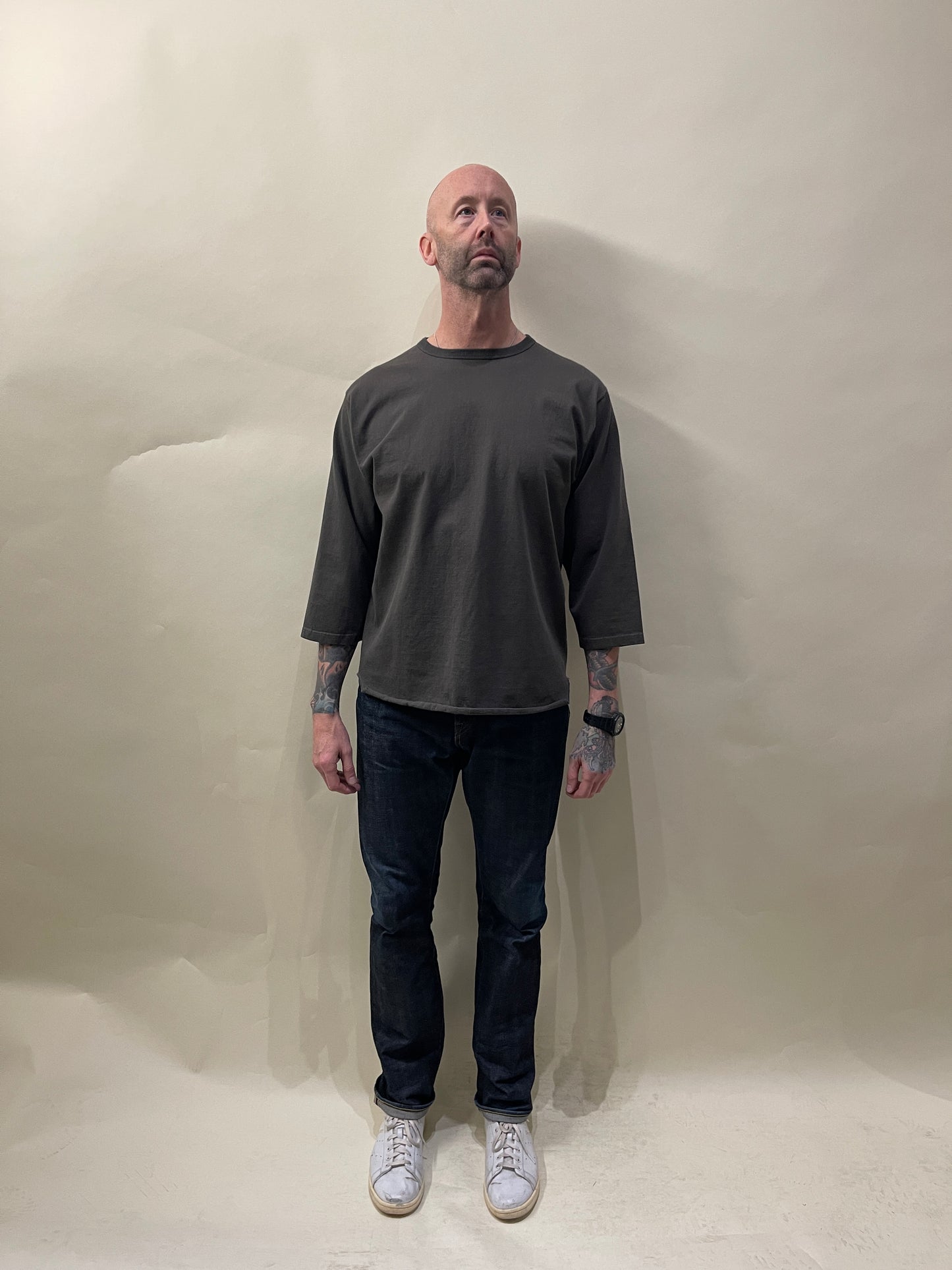 The Real McCoy's Brown / Black Heavy Cotton Baseball T-Shirt 42