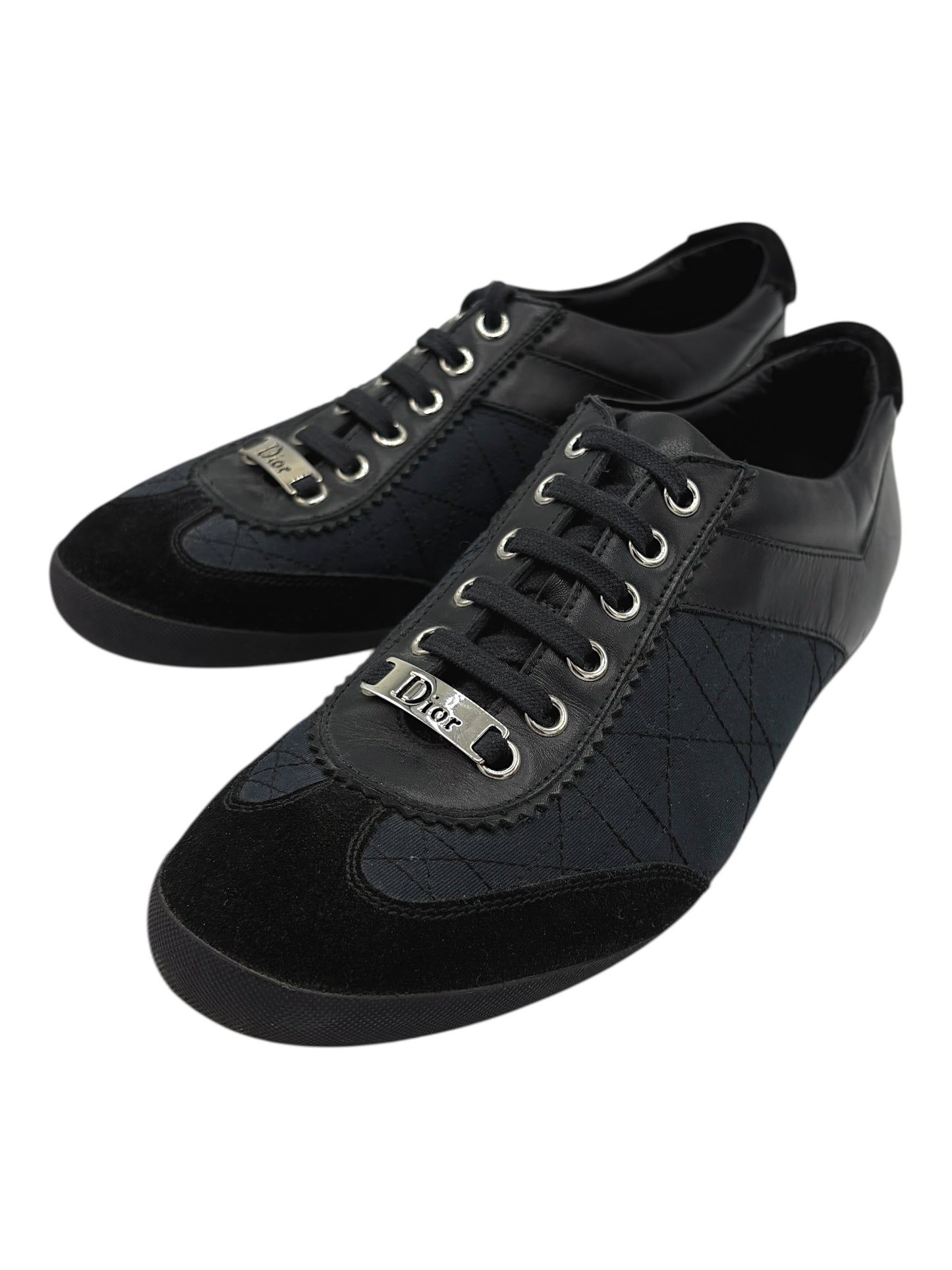 Christian Dior Navy & Black Nylon & Leather Sport Sneakers 6.5 M / 8 W