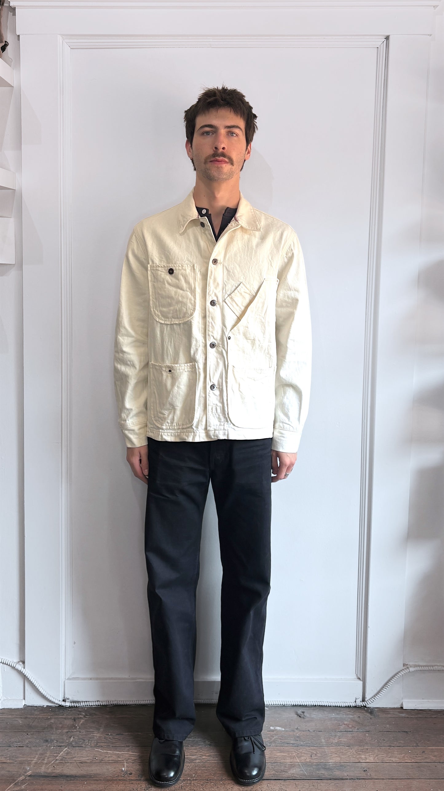 Tellason Off White Cone Denim Coverall Jacket Medium
