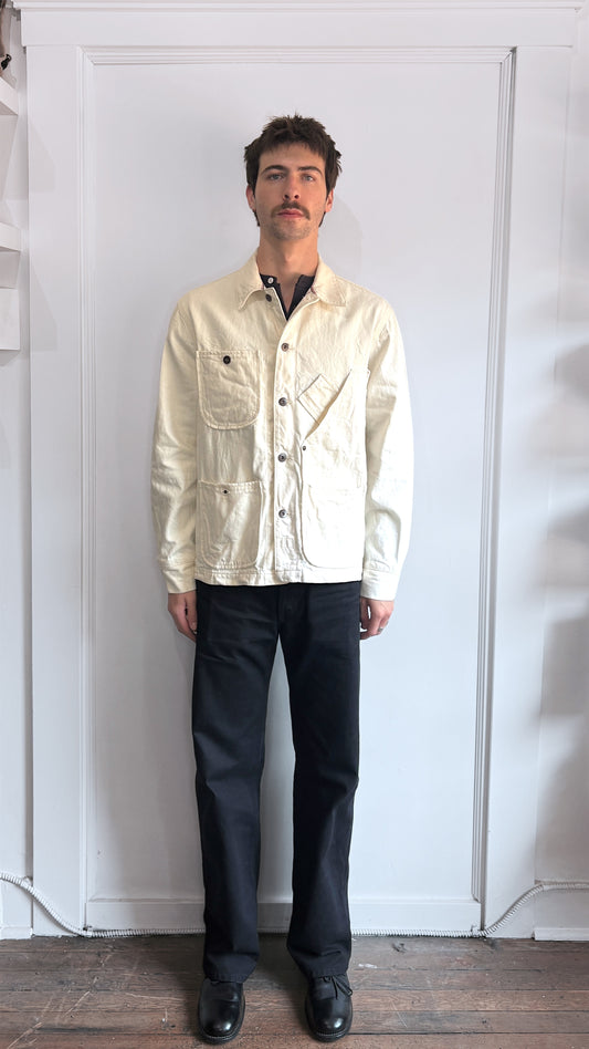 Tellason Off White Cone Denim Coverall Jacket Medium