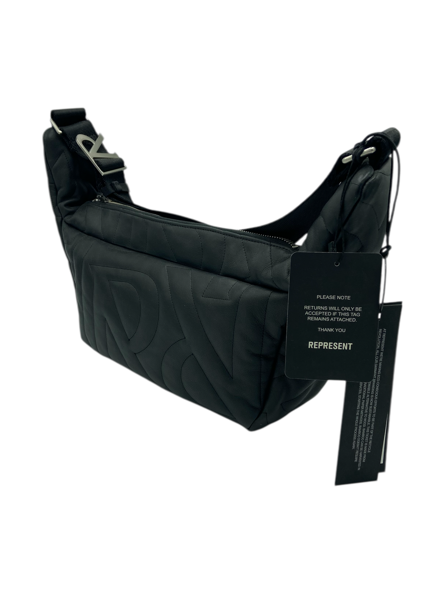 Represent Black R Monogram Crossbody Bag