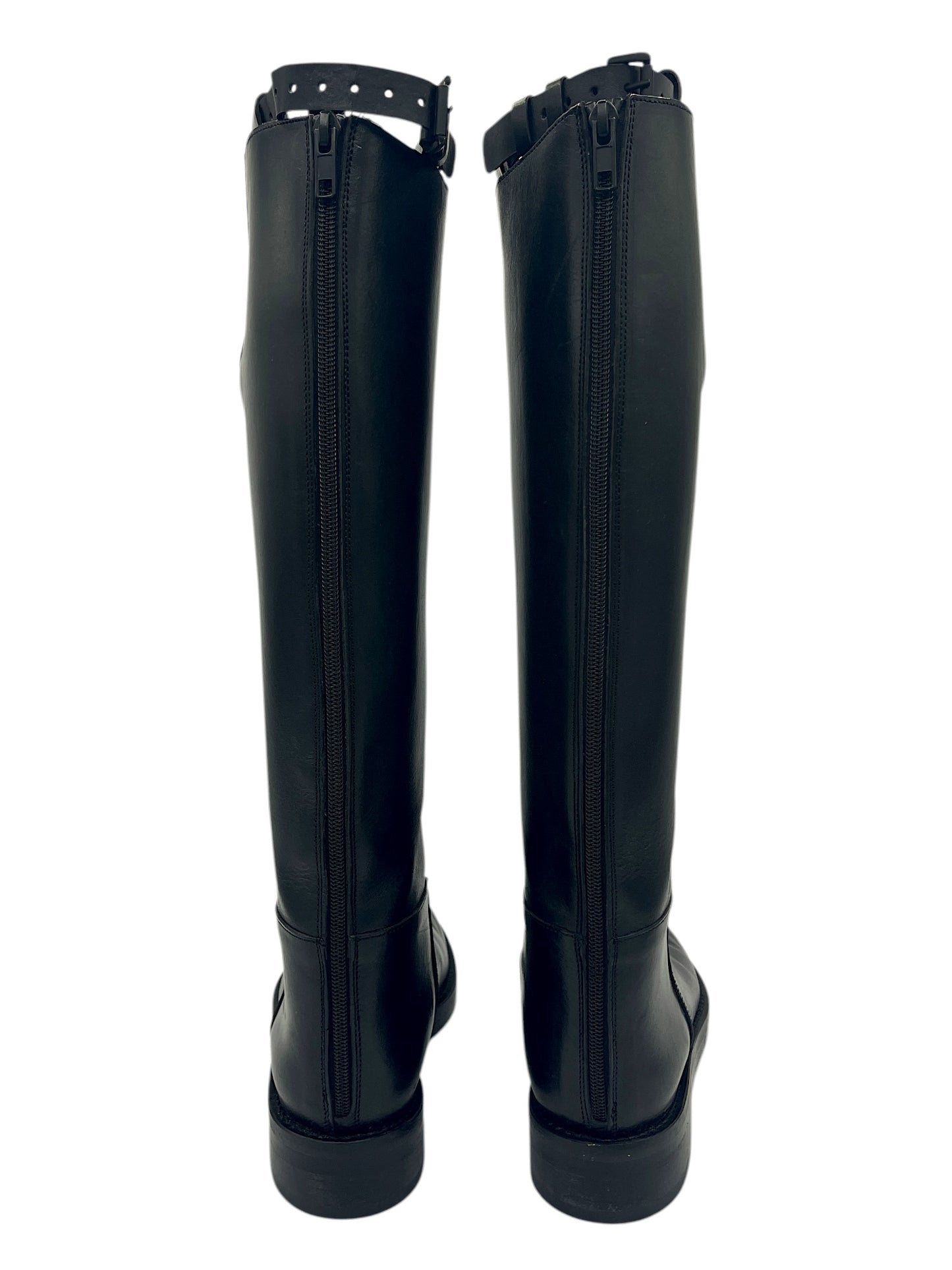 Ann Demeulemeester Black Leather Riding Boots 8.5 M / 10 W