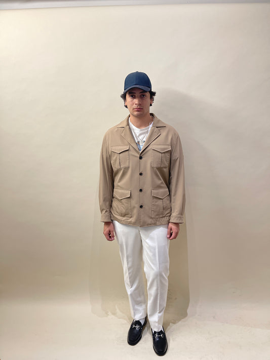 Atelier Munro Tan Nylon Field Jacket 46