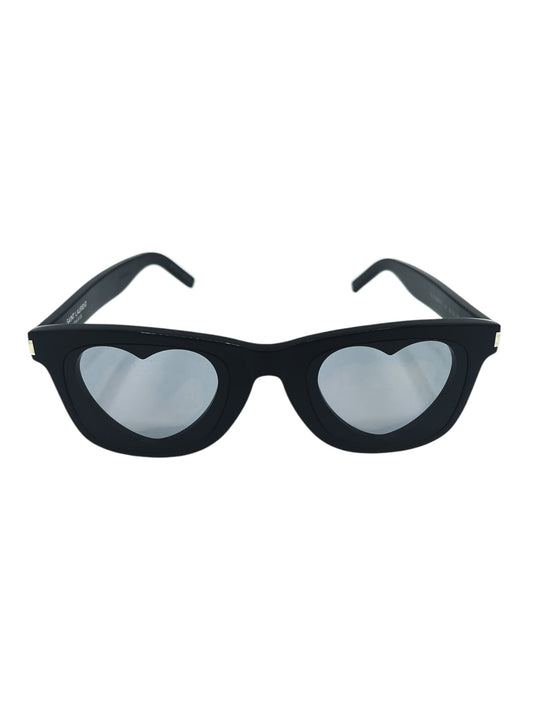 Saint Laurent Black SL51 Heart Sunglasses