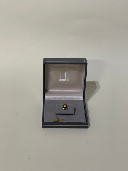 Dunhill Gold & Green D Logo Tie Pin