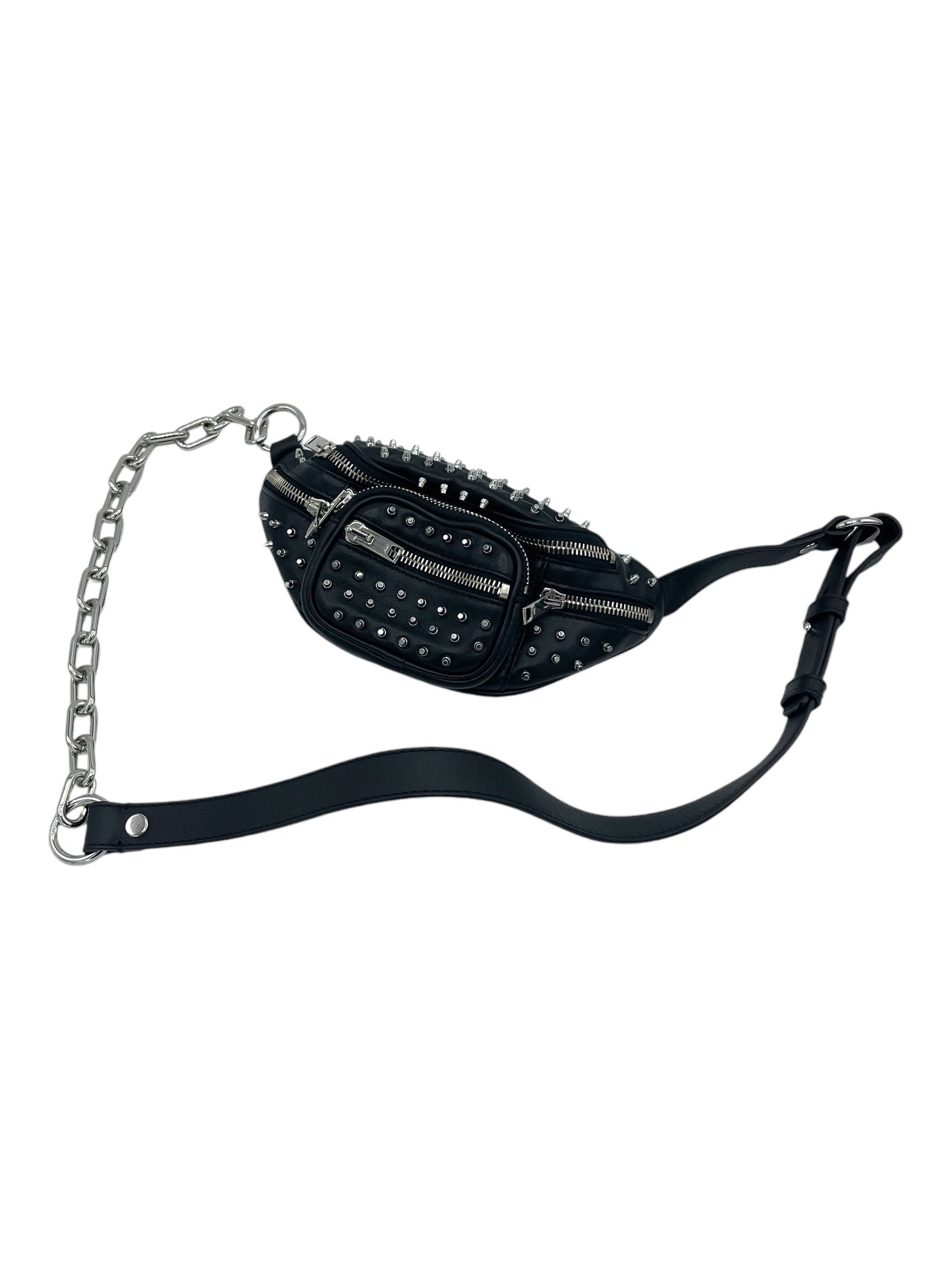 Alexander Wang Black Leather Attica Mini Cross Body Studded Bag