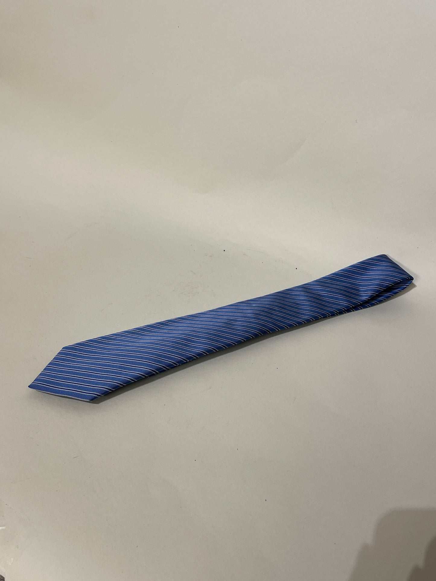 Dolce & Gabbana Light & Dark Blue Diagonal Stripe Silk Tie
