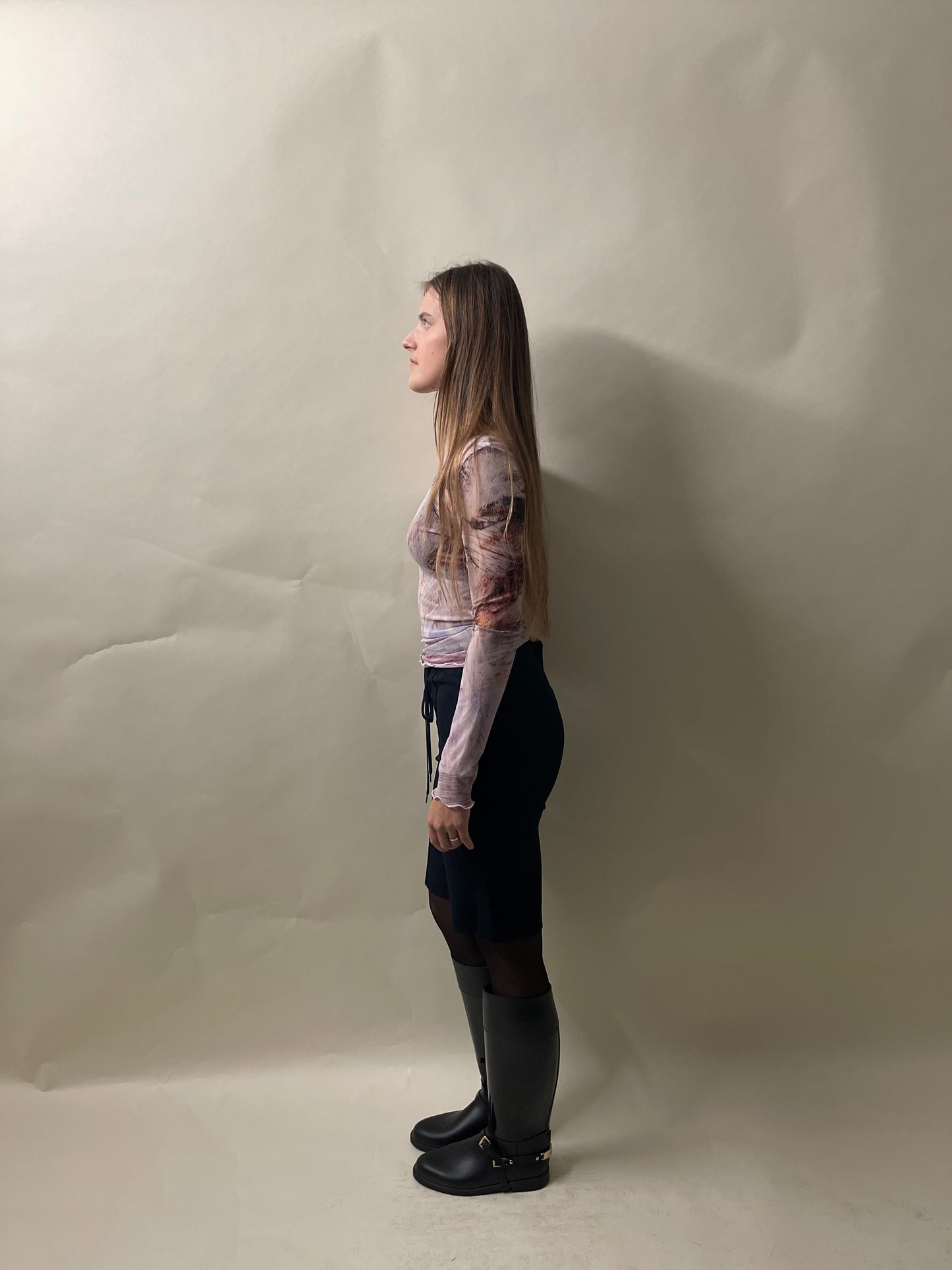 Our Legacy Pastel AOP Mesh Slim Turtleneck Shirt 38