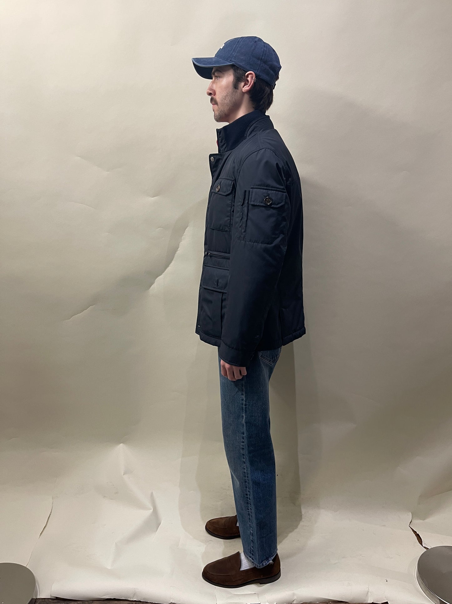 Brunello Cucinelli Navy Blue Multi Pocket Light Jacket Large - L