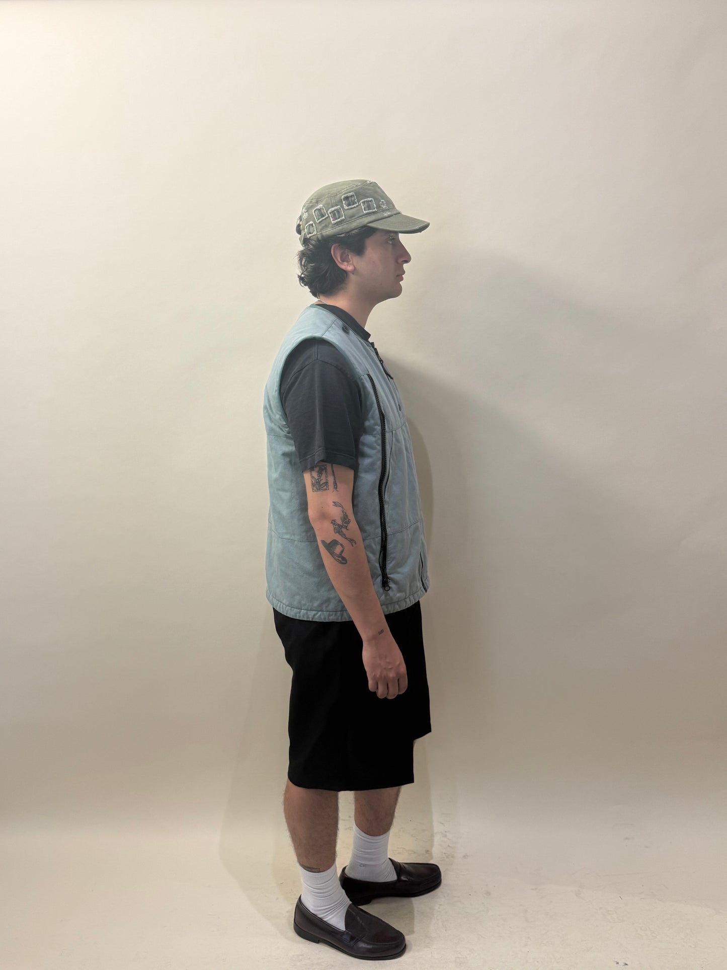Stone Island Shadow Project Dusty Teal Hollowcore Zip Gilet Extra Large - XL