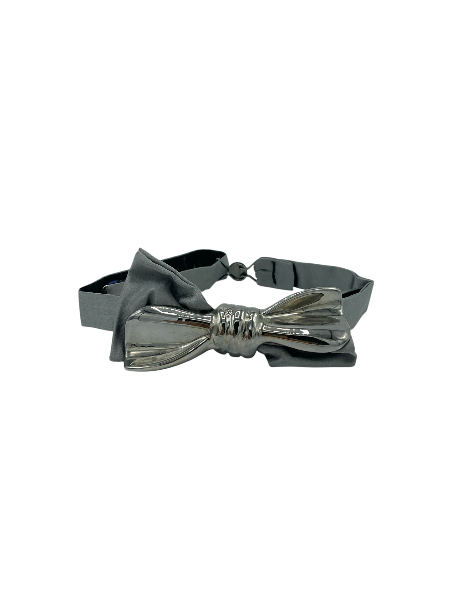 Cor Sine Labe Doli Grey & Silver Ceramic Bow Tie