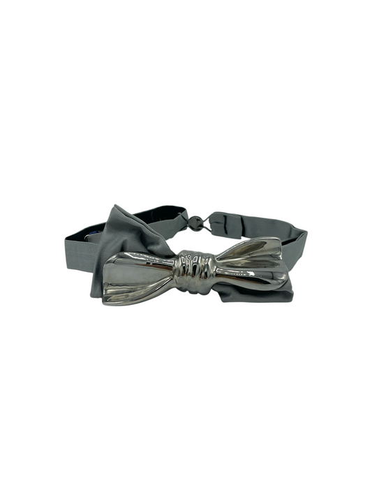 Cor Sine Labe Doli Grey & Silver Ceramic Bow Tie