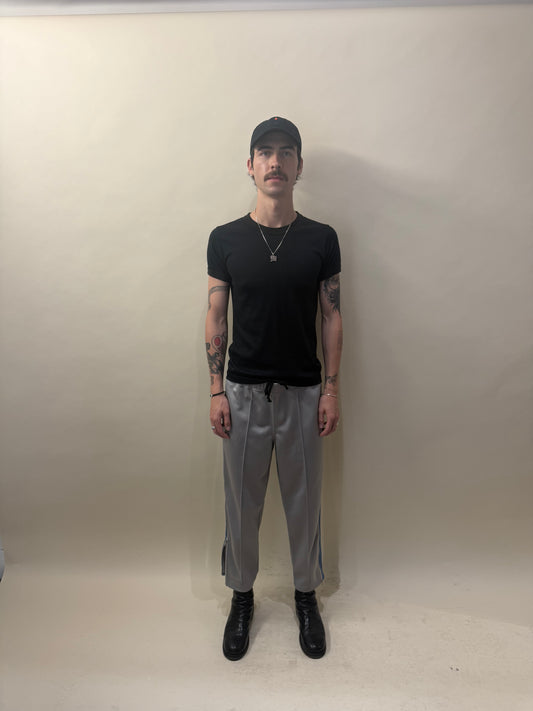 Comme Des Garcons Shirt Light Grey, Blue, & Yellow Side Stripe Track Pants Large - L