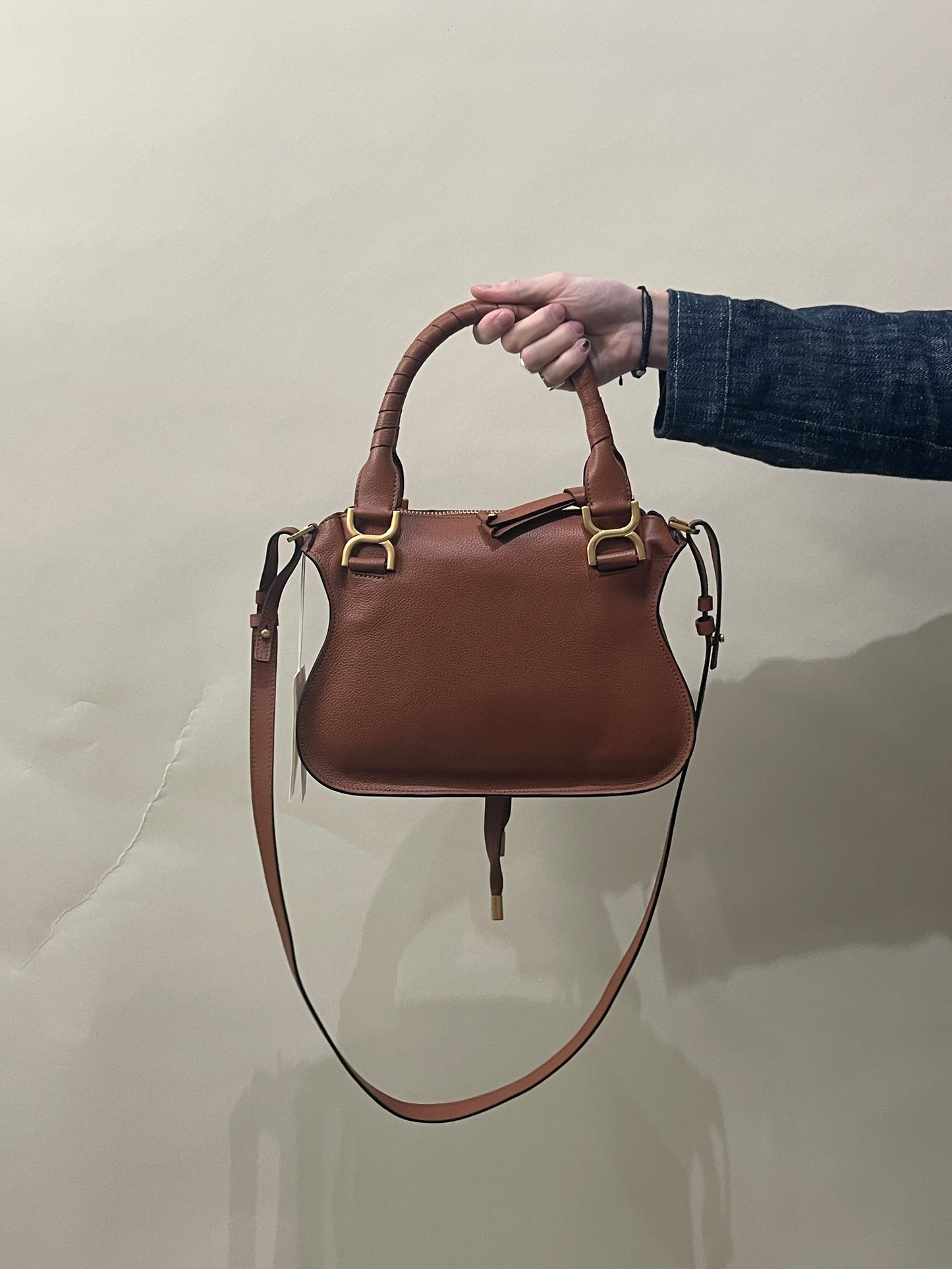 Chloé Light Brown Leather Small Marcie Bag