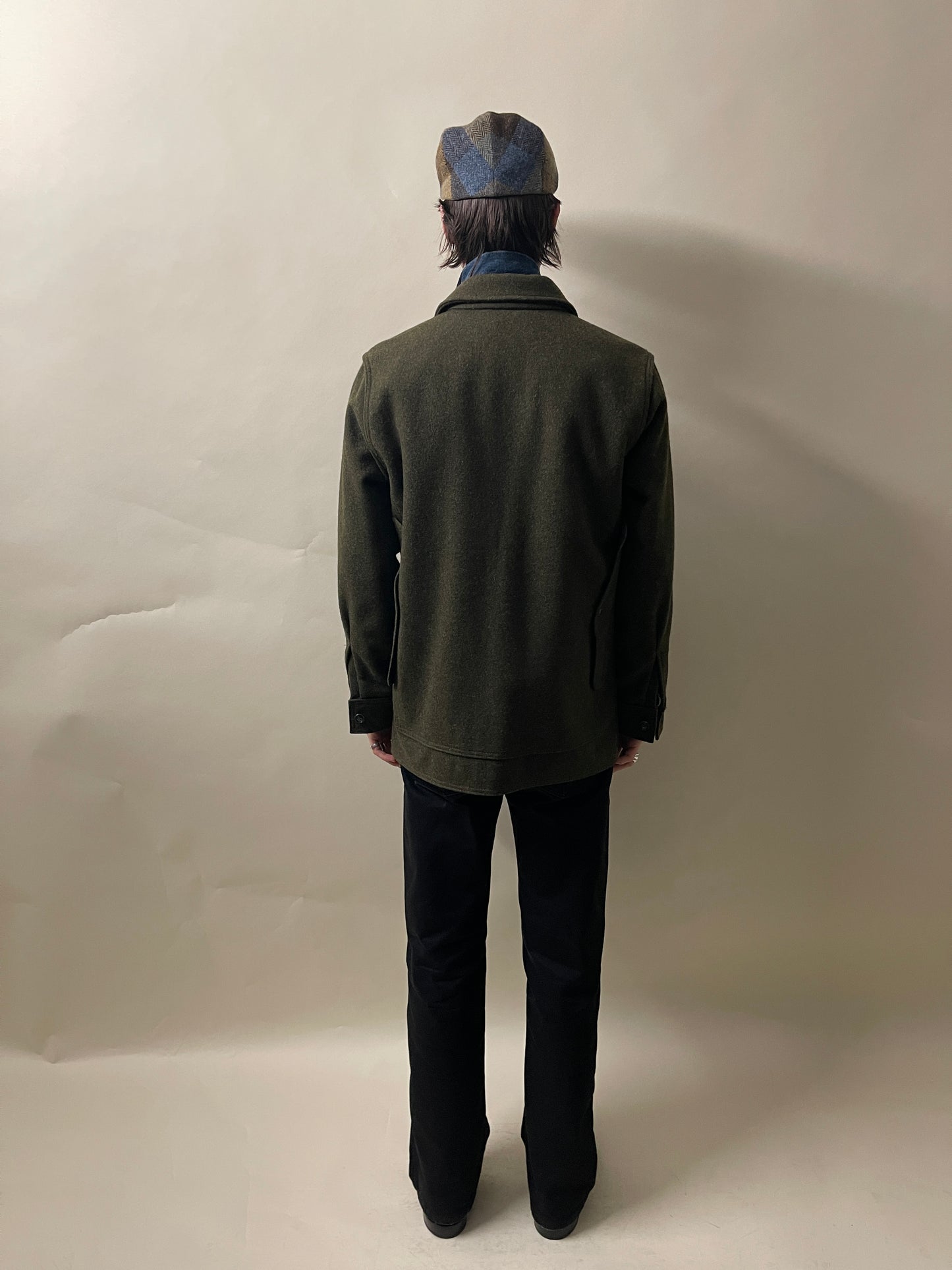 Filson Forest Green Wool Mackinaw Cruiser Jacket Medium - M