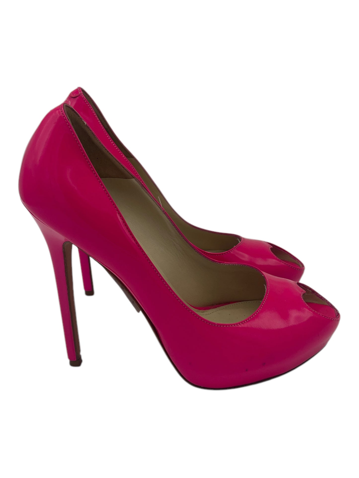 Alexander McQueen Hot Pink Heart Cutout Heels 4.5 M / 6 W