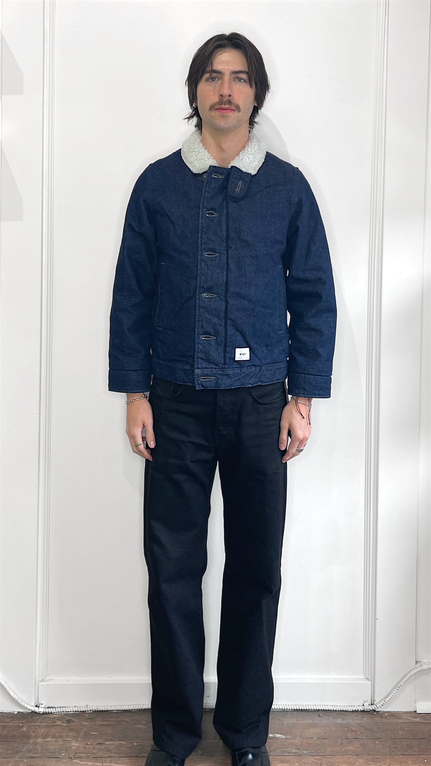 WTAPS Dark Blue Deck Denim Jacket Small