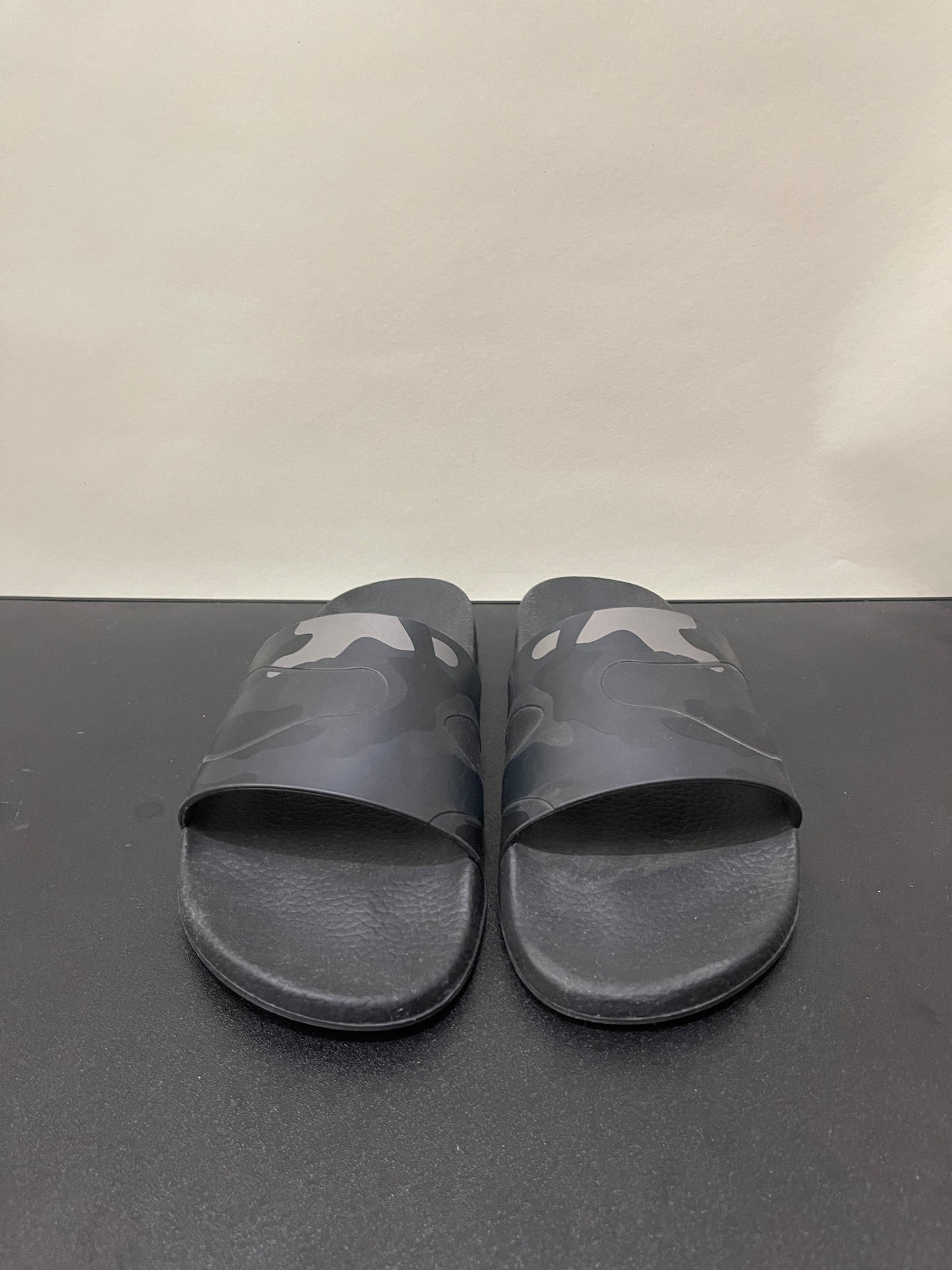 Valentino Black & Grey Camo Rubber Slides 10 M / 11.5 W