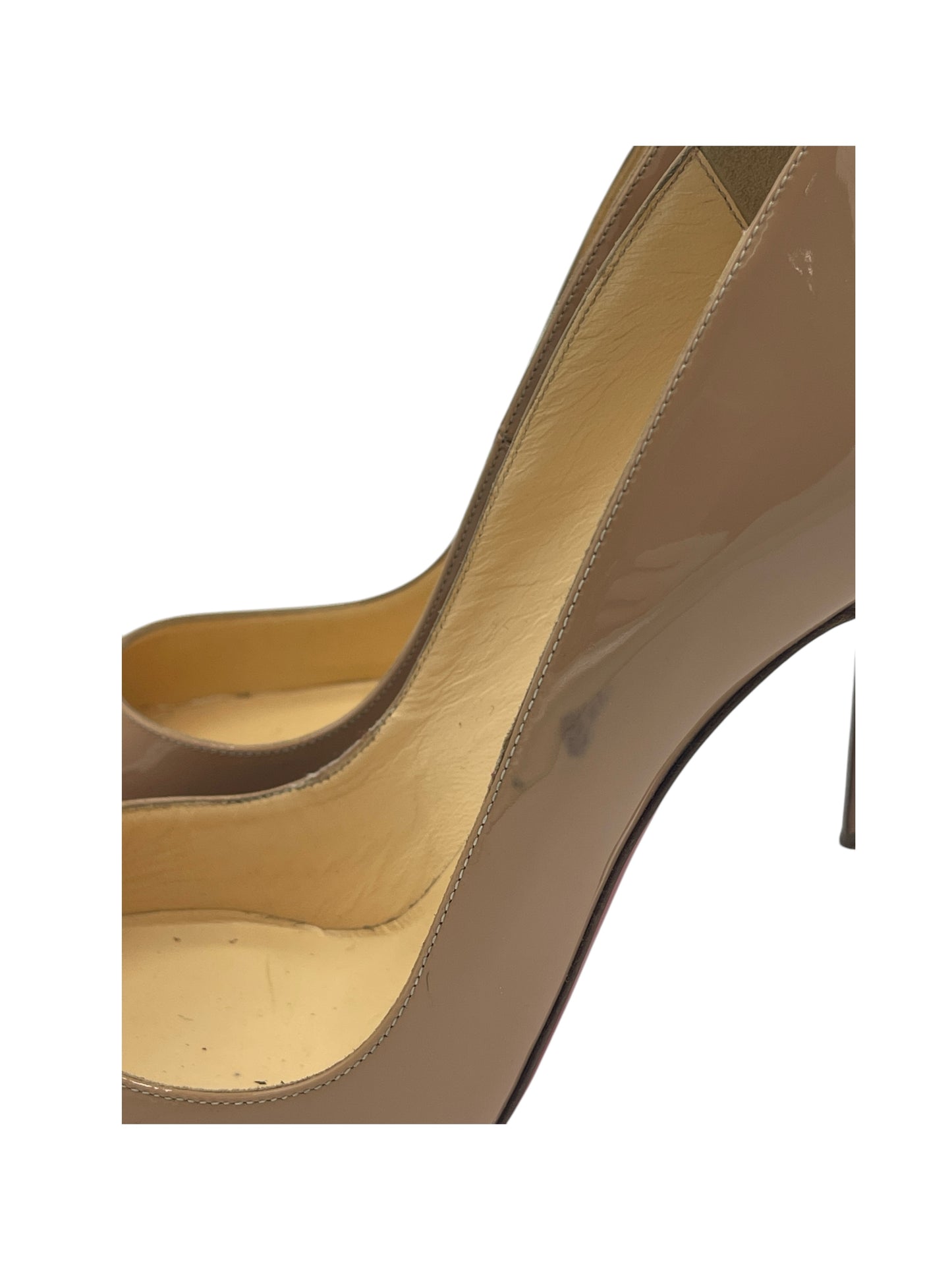 Christian Louboutin Beige Patent Leather Kate Pumps 7.5 M / 9 W