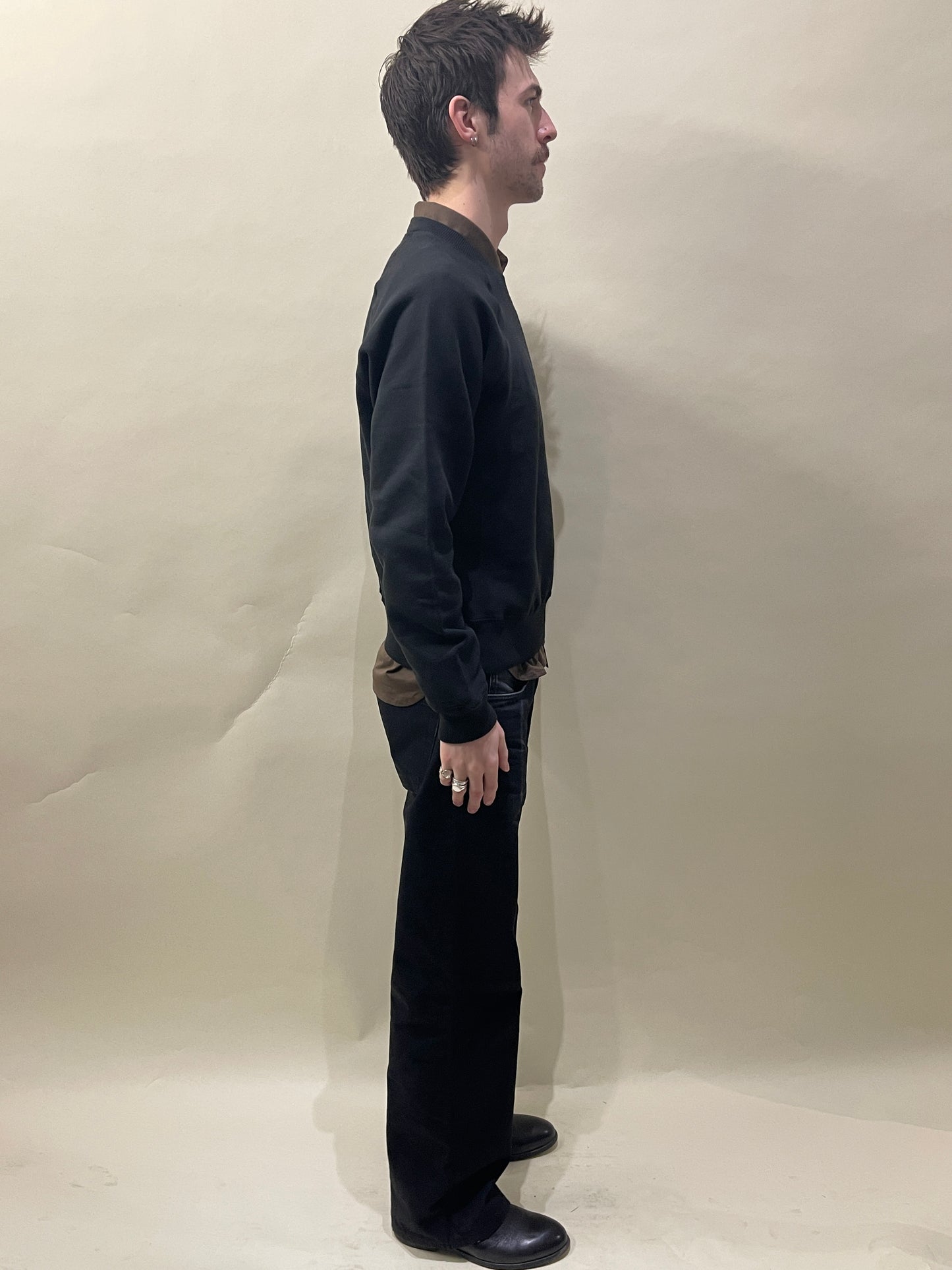 Tom Ford Black Cotton Raglan Sleeve Crew Sweatshirt 40