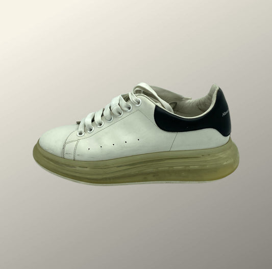 Alexander McQueen White & Black Leather Bubble Oversized Sneakers 9 M / 10.5 W