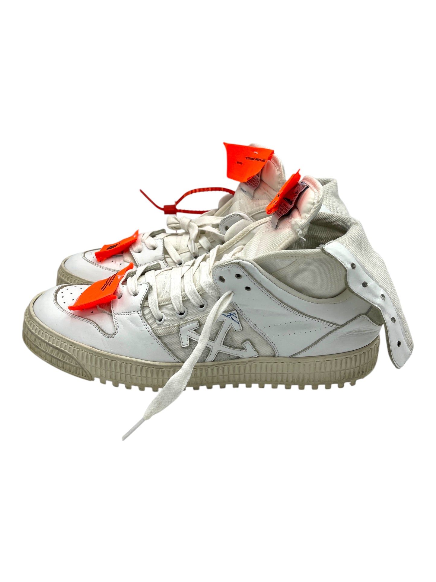 Off-White White Leather 3.0 High Top Sneakers 12 M / 13.5 W