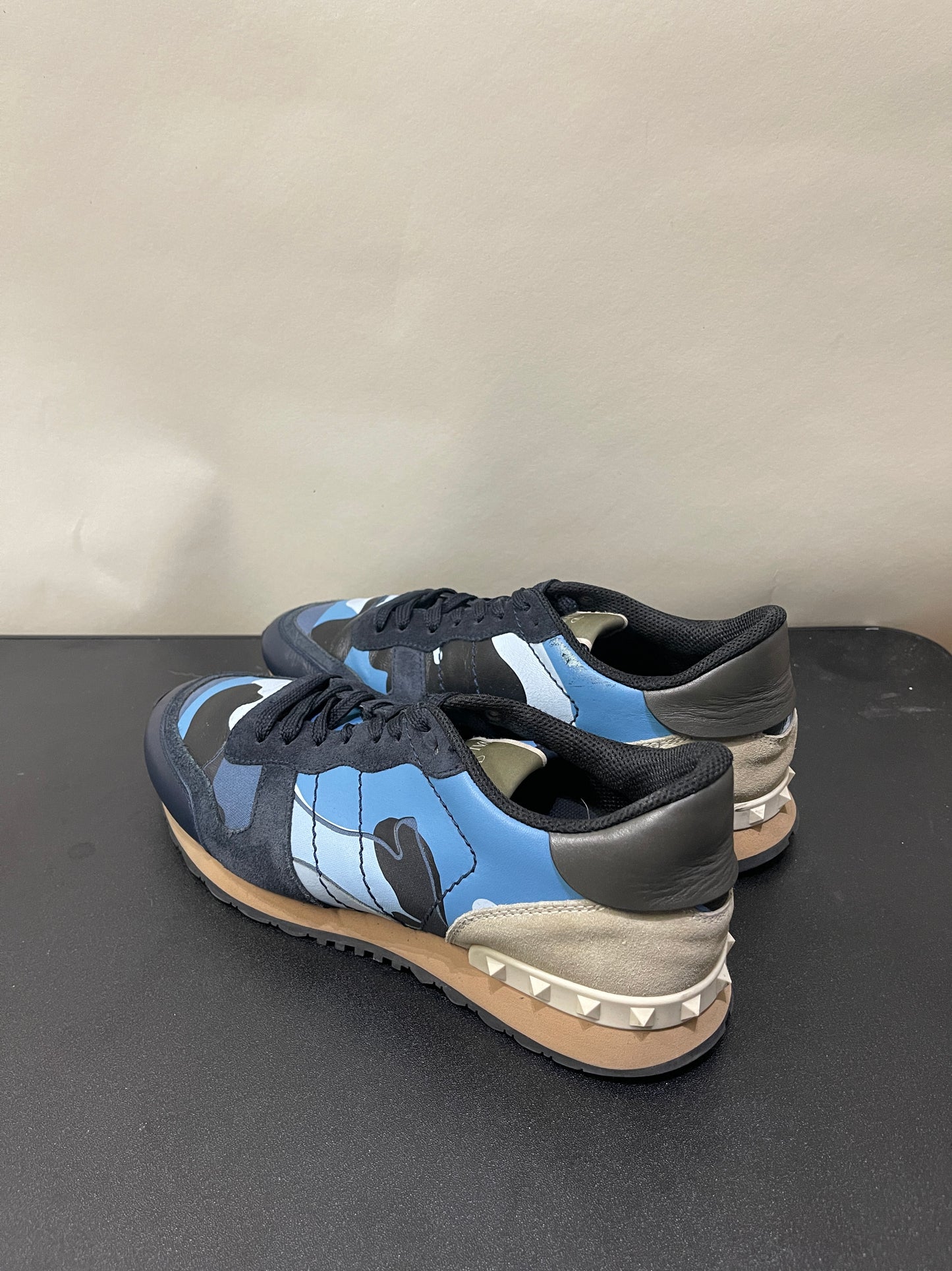 Valentino Blue Camo Rockrunner Sneakers 8 M / 9.5 W