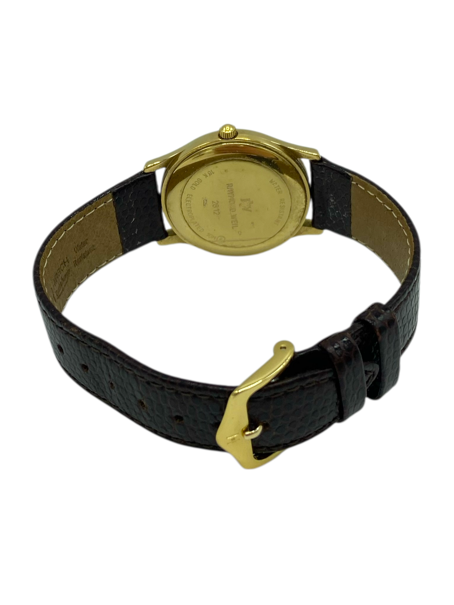 Raymond Weil 18K Gold Electroplated Round Watch