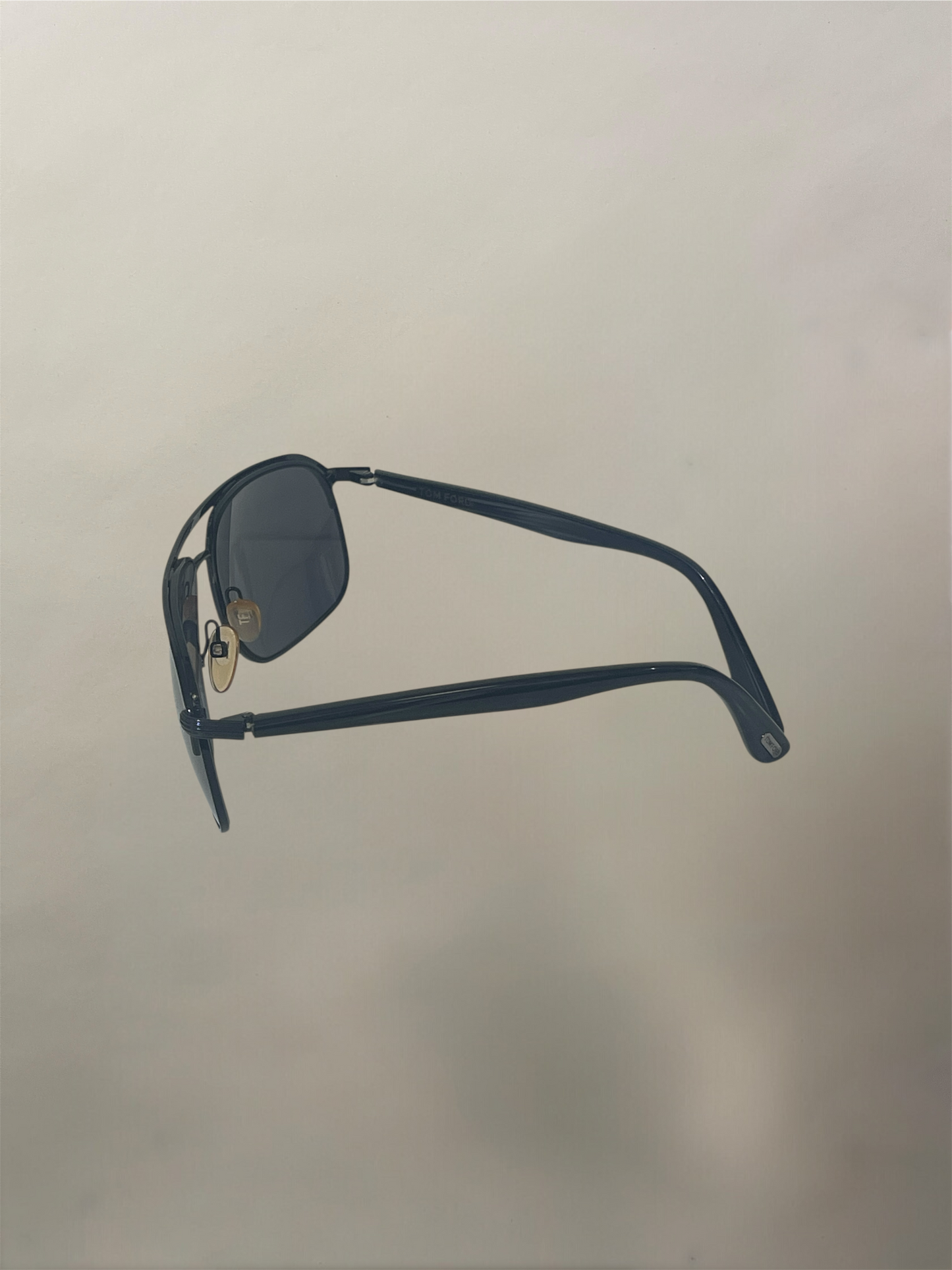 Tom Ford Black Metal & Horn 45224 Aviator Sunglasses
