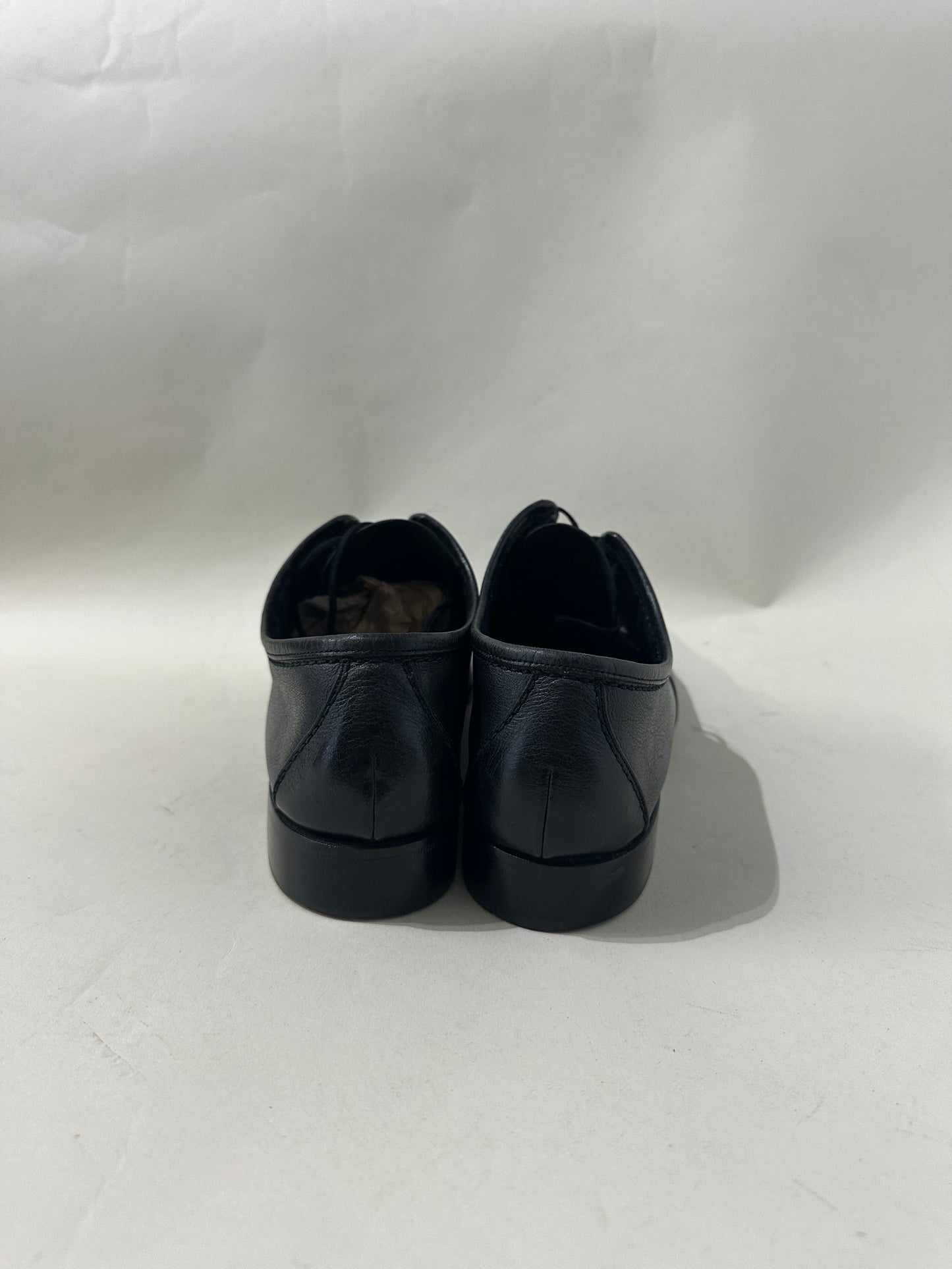 Bally Black Leather Boat Shoe Style Derby Shoes 7 M / 8.5 W