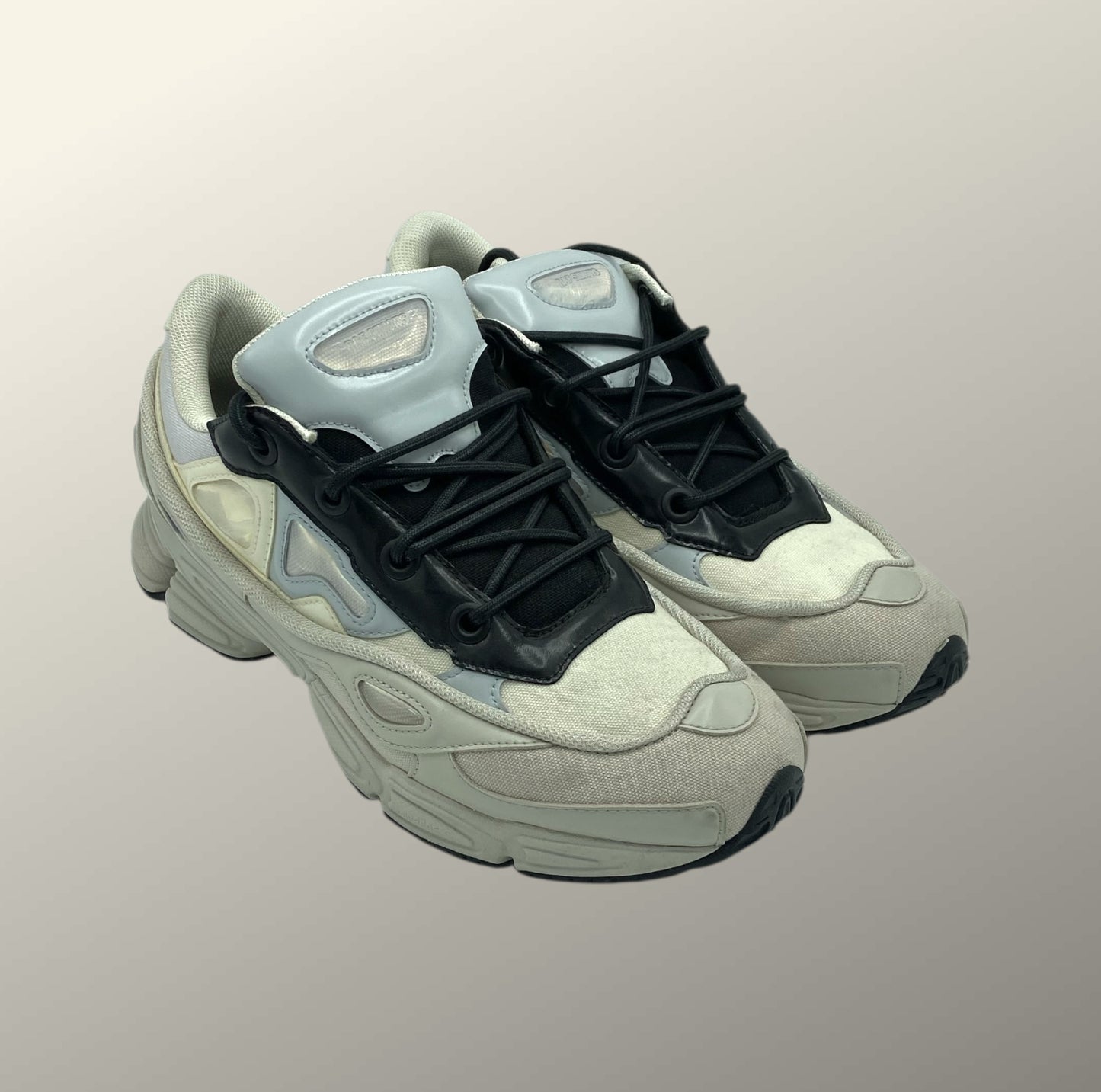 Adidas x Raf Simons Cream & Silver Ozweego 3 Sneakers 11 M / 12.5 W