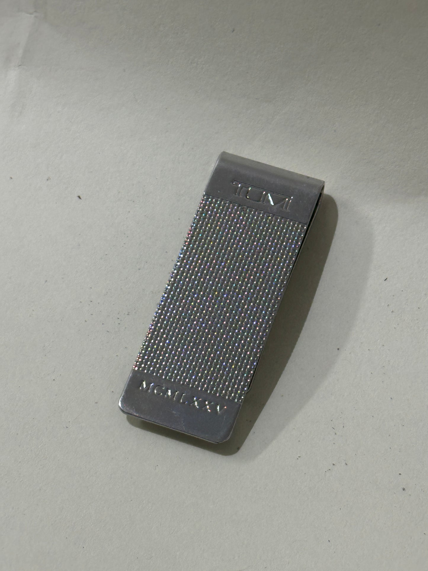 Tumi Silver Ballistic Etched Money Clip