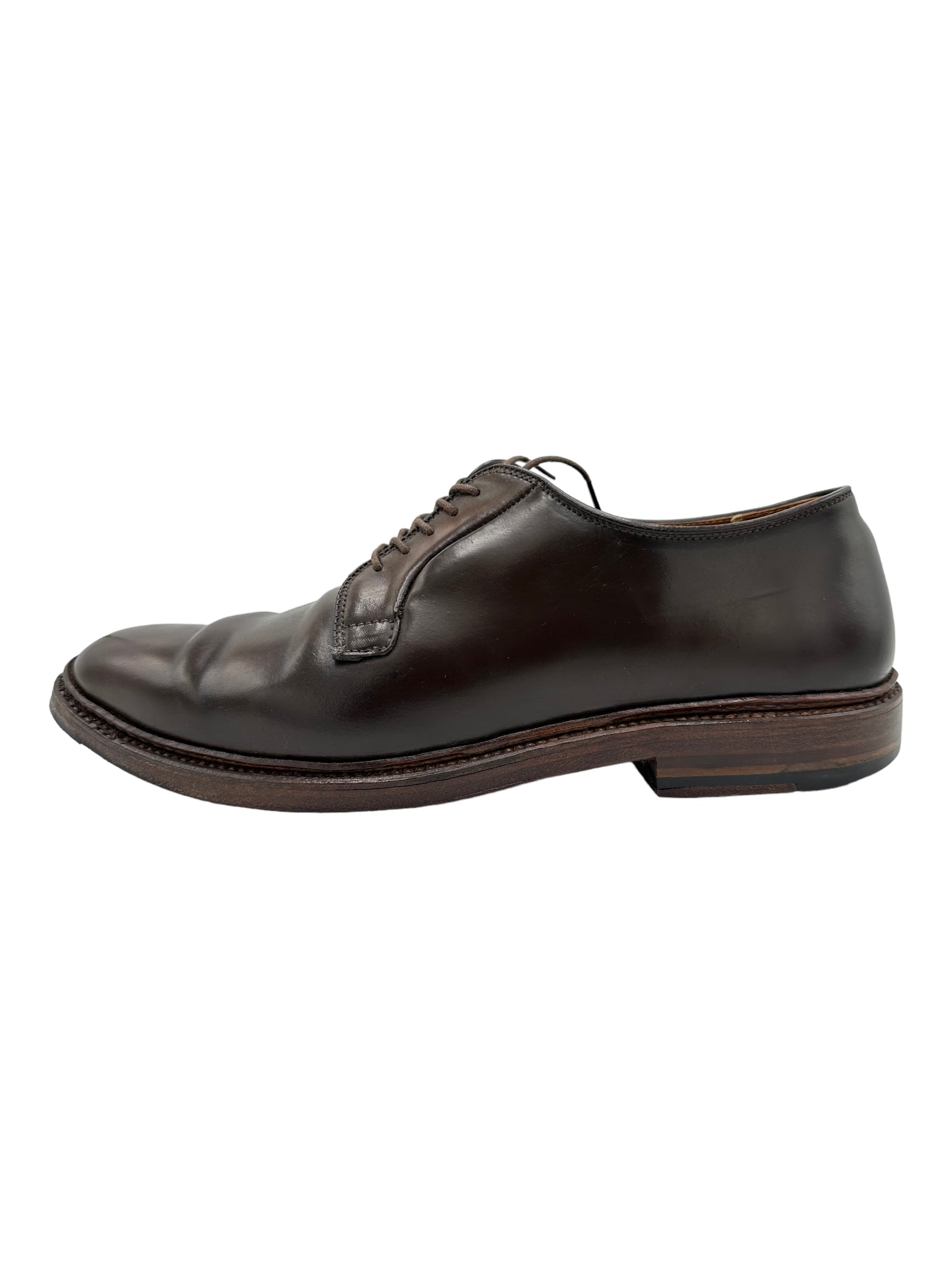 Alden 93911 Cigar Shell Cordovan Plain Toe Blucher Dress Shoes