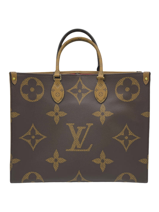 Louis Vuitton Brown Coated Canvas On The Go Giant Tote Bag