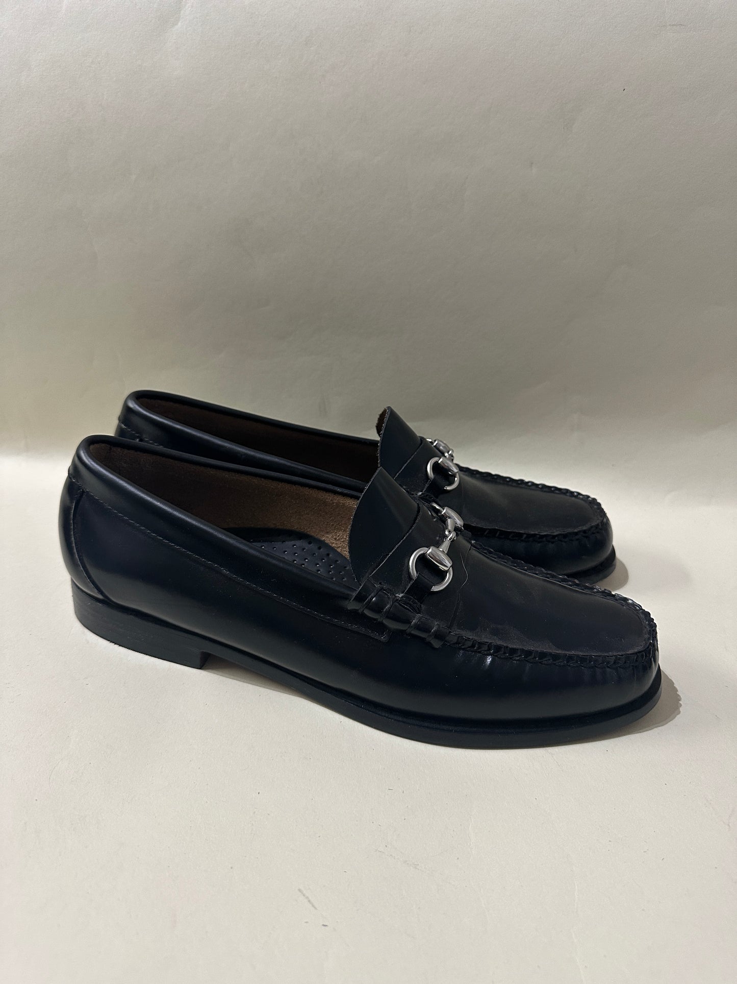 G.H. Bass Black Leather Horsebit Loafers 10.5 M / 12 W