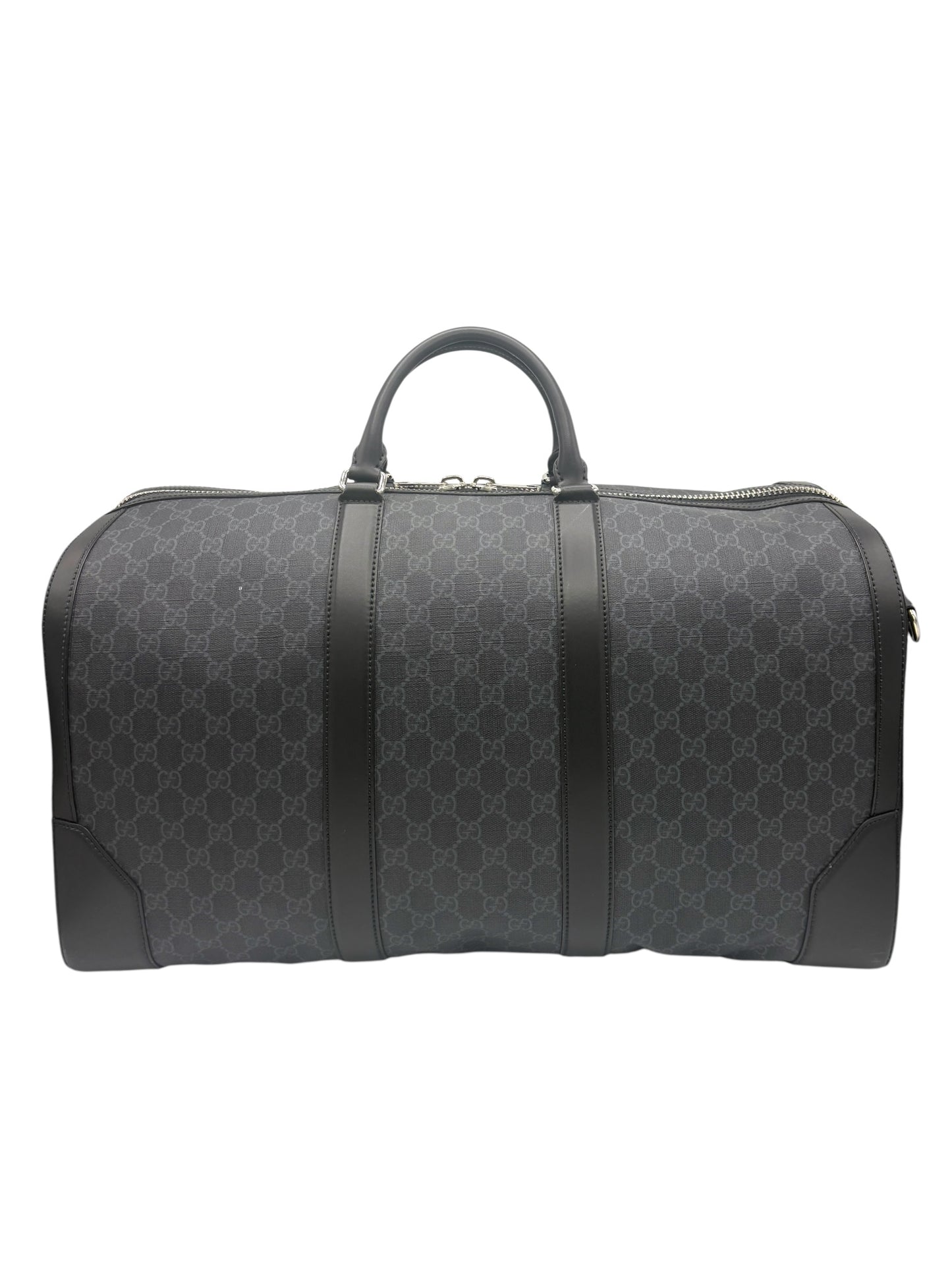 Gucci Charcoal & Black GG Large Duffle Bag