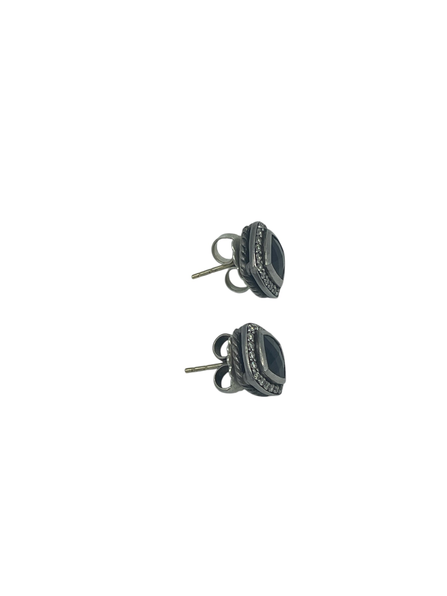 David Yurman Sterling Silver & Onyx Albion Stud Earrings