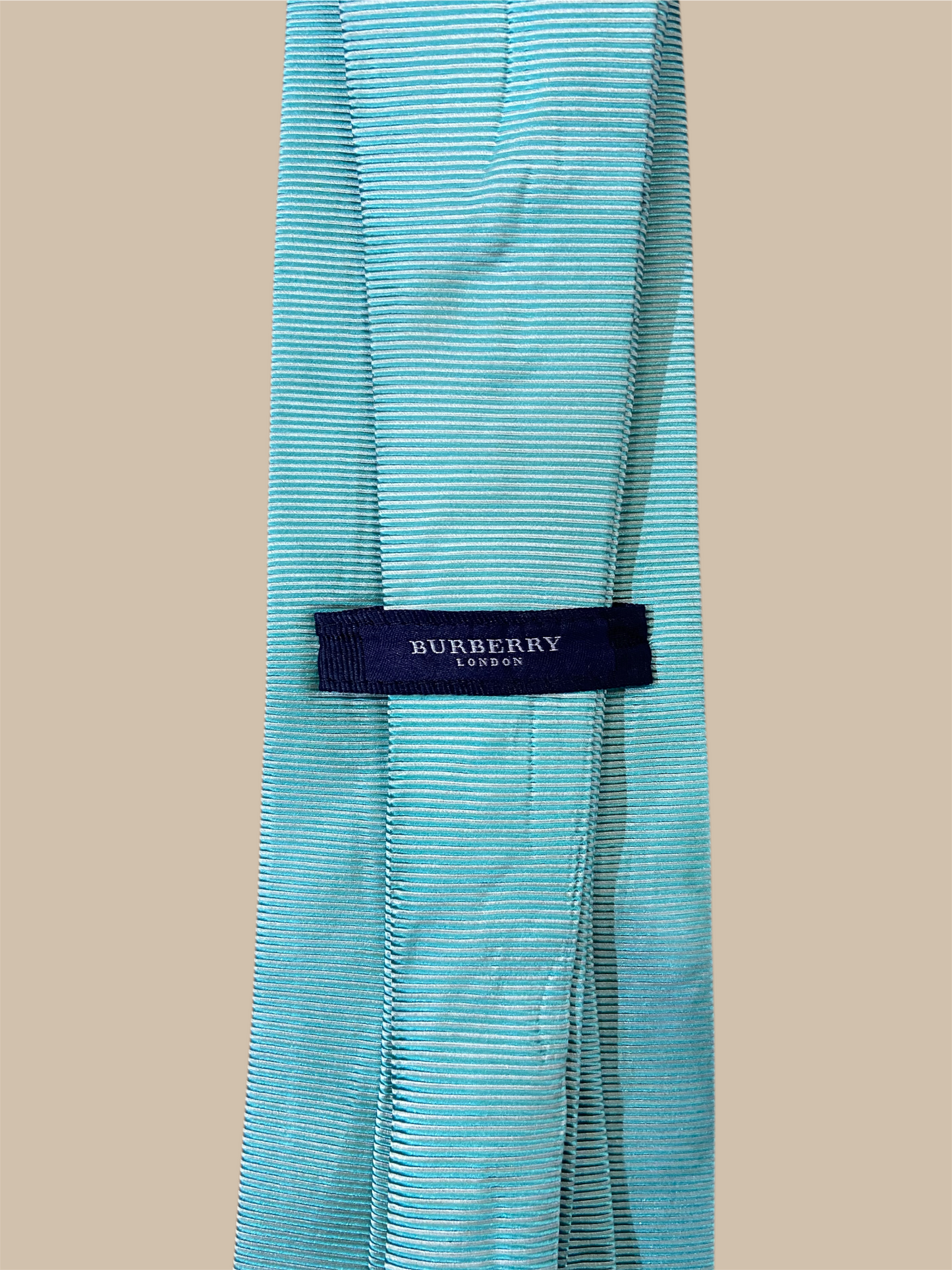 Burberry Mint Green Tonal Stripe Silk Tie
