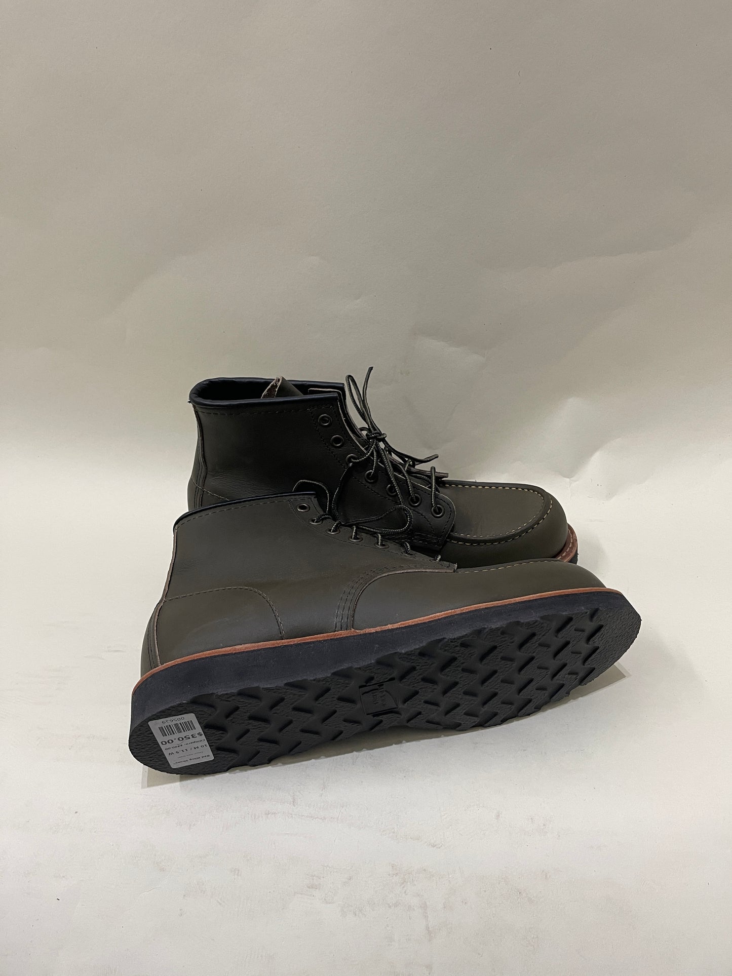 Red Wing Shoes Dark Green Leather Classic Moc Toe Boots 10 M / 11.5 W