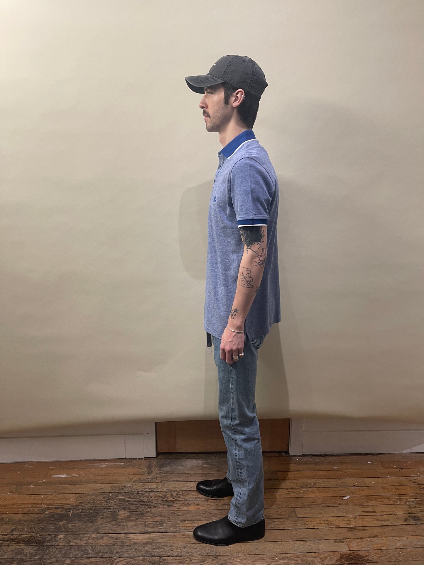 Givenchy Blue Cotton SS Polo Shirt Medium - M