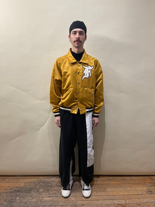 Fear of God Gold Satin Coaches Bomber Jacket Large - L